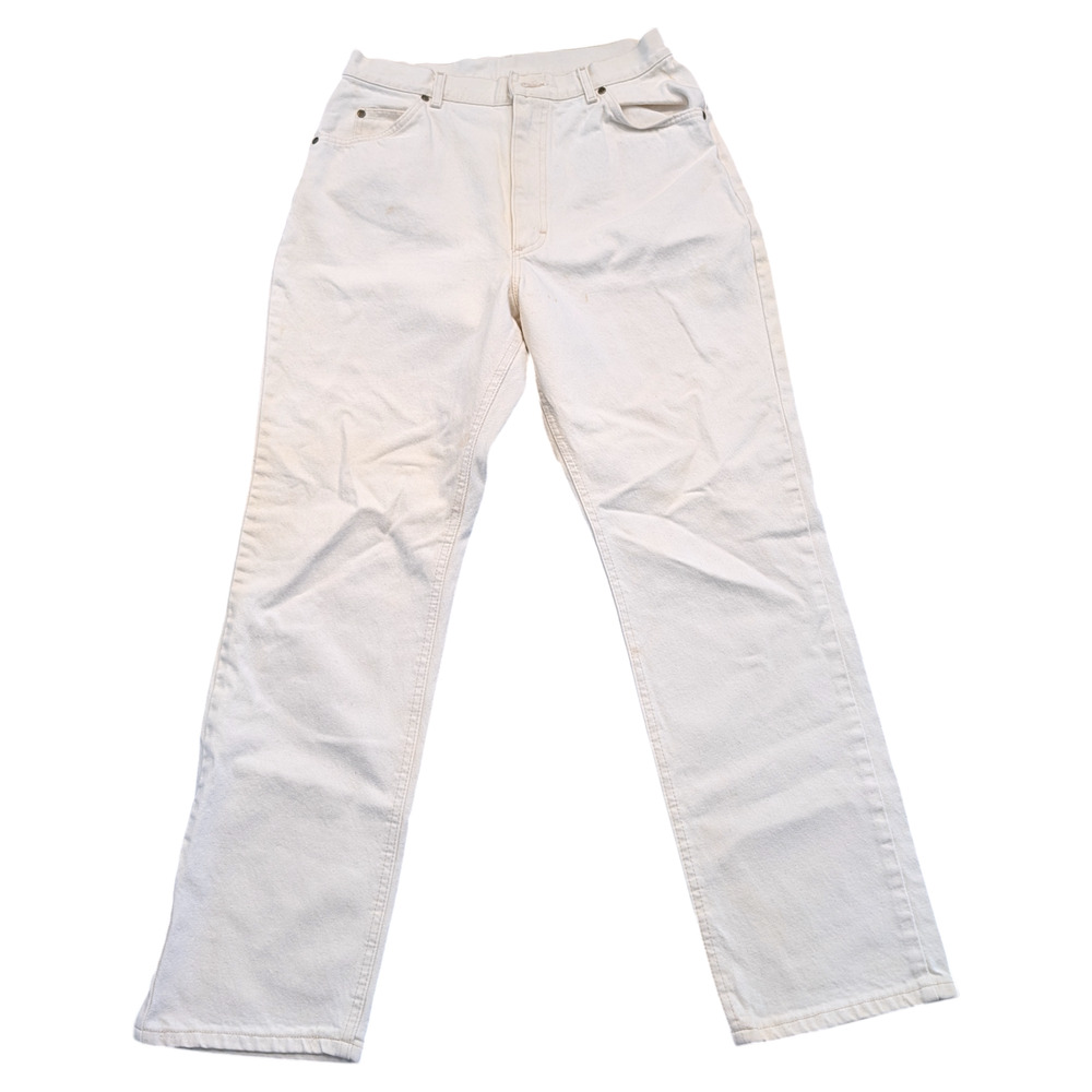 80s Womens LL Bean White Denim Jeans